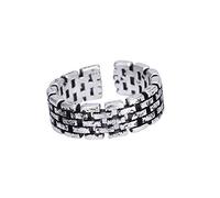 Offener Unisex-Ring, Schmuck, größenverstellbar, Retro, Gothic, Punk, Kettenmuster, Schmuck, Geschenk für Langlebigkeit