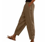 Offers of The Day Today,Leinenhose Damen Leicht Leinen Sommerhose Loose Freizeithose Elastizität Waist Yogahose Stoffhose Casual Schlupfhose Jogginghose Straight Bein Frauen Hosen Stretch Mit Taschen