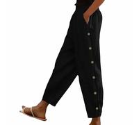 Offers of The Day Today,Leinenhose Damen Leicht Leinen Sommerhose Loose Freizeithose Elastizität Waist Yogahose Stoffhose Casual Schlupfhose Jogginghose Straight Bein Frauen Hosen Stretch Mit Taschen