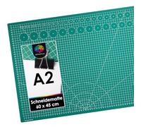 OfficeTree Schneidematte A2 - Grün - mit beidseitigen Rastern und Markierungen - Bastelunterlage 60x45 als Nähen Zubehör - Auch als Schneideunterlage und Malunterlage