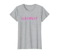 Official YUNGBLUD Logo D Alternative Rockmusik T-Shirt, Damen, Grau Meliert, XL
