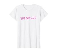 Official YUNGBLUD Logo D Alternative Rockmusik T-Shirt, Damen, Weiß, L