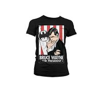 Officially Licensed Merchandise Bruce Wayne for President Women T-Shirt (Black), Large