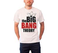 Officially Licensed Merchandise TBBT The Big Bang Theory Logo T-Shirt (White), Large