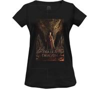 Officiel House of Dragon T-Shirt Femme Poster Imprimé Cotton Round Neck Tee Westeros Inspired Casual Wear Breathable Short Sleeve Top - Targaryen Fan Gift, Noir_Taille M