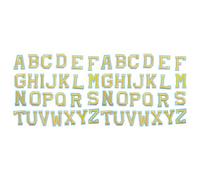 OFFIGAM Gestickte Buchstaben Dekorative Reparaturflicken Aufnäher zum Aufbügeln 52 Stück aus Vliesstoff für Kleidung und Taschen für Selbstgemacht Projekte