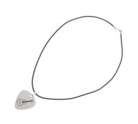 OFFIGAM Halskette Mit Gitarrenplektrum-anhänger Aus Stahl Musikschmuck Für Männer Und Frauen Lotus-design Als Musikgeschenk Für Musiker Und Gitarristen