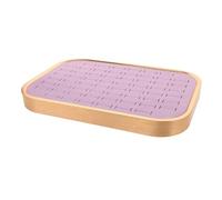 OFFIGAM Velvet Schmuckaufsteller mit Fächern Stapelbarer Ringe Ohrring organizer mit Aluminiumrahmen Samtgefütterte Schmuckablage für Halsketten Eleganter Aufbewahrungsdisplay für Frauen