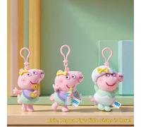 Offiziell lizenzierte Cartoon-Figur Plüsch Anhänger - Evie (Peppa Wutz's Schwester) Mini Plüsch Schlüsselanhänger - Weicher Stoffzubehör geeignet für