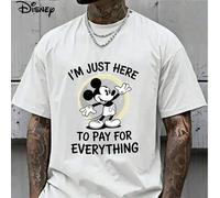 Offiziell lizenziertes Kurzarm-T-Shirt aus 100 % Baumwolle mit Retro-Sticker-Motiv und Cartoon-Maus-Grafik, "Powered By Positivity"-Print mit Vintage-