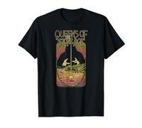 Offiziell Queens of The Stone Age Logo Band Rock Retro T-Shirt, Herren, Schwarz, 4XL