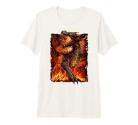 Offiziell Spiral Draconis Flame Gothic Fantasy Premium T-Shirt