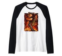 Offiziell Spiral Draconis Flame Gothic Fantasy Raglan