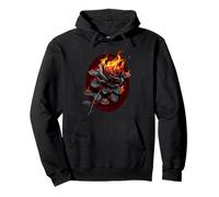 Offiziell Spiral Flaming Rose Gothic Fantasy Pullover Hoodie