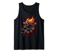 Offiziell Spiral Flaming Rose Gothic Fantasy Tank Top