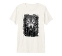 Offiziell Spiral Forest Wolf Gothic Fantasy Premium T-Shirt