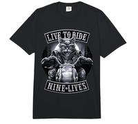 Offiziell Spiral Nine Lives Motorcycle Rider Gothic Fantasy Comfort Colors Adult Heavyweight T-Shirt