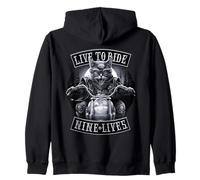 Offiziell Spiral Nine Lives Motorcycle Rider Gothic Fantasy Kapuzenjacke