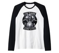 Offiziell Spiral Nine Lives Motorcycle Rider Gothic Fantasy Raglan