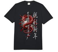 Offiziell Spiral Oriental Dragon Gothic Fantasy Comfort Colors Adult Heavyweight T-Shirt