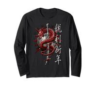 Offiziell Spiral Oriental Dragon Gothic Fantasy Langarmshirt