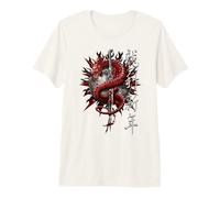 Offiziell Spiral Oriental Dragon Gothic Fantasy Premium T-Shirt
