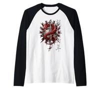 Offiziell Spiral Oriental Dragon Gothic Fantasy Raglan