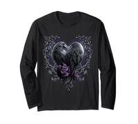 Offiziell Spiral Raven Heart Gothic Fantasy Langarmshirt