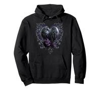 Offiziell Spiral Raven Heart Gothic Fantasy Pullover Hoodie