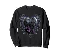 Offiziell Spiral Raven Heart Gothic Fantasy Sweatshirt