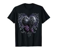 Offiziell Spiral Raven Heart Gothic Fantasy T-Shirt