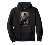 Offiziell Spiral Raven Wise Gothic Fantasy Pullover Hoodie