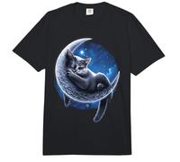 Offiziell Spiral Velvet Moon Cat Gothic Fantasy Comfort Colors Adult Heavyweight T-Shirt