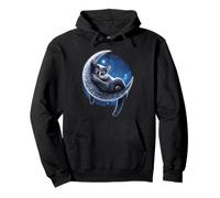 Offiziell Spiral Velvet Moon Cat Gothic Fantasy Pullover Hoodie