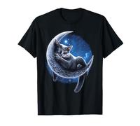 Offiziell Spiral Velvet Moon Cat Gothic Fantasy T-Shirt