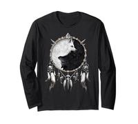 Offiziell Spiral Wolf Chi Yin Yang Gothic Fantasy Langarmshirt
