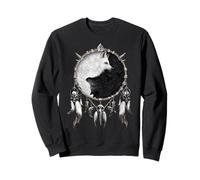 Offiziell Spiral Wolf Chi Yin Yang Gothic Fantasy Sweatshirt