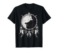 Offiziell Spiral Wolf Chi Yin Yang Gothic Fantasy T-Shirt