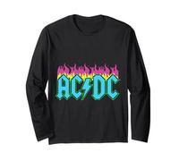 Offizielle AC/DC Neon Flames Hard Rock Band Damen Langarmshirt