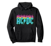 Offizielle AC/DC Neon Flames Hard Rock Band Damen Pullover Hoodie