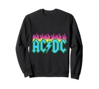 Offizielle AC/DC Neon Flames Hard Rock Band Damen Sweatshirt