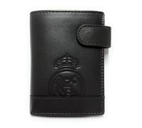 Offizielle Geldbörse von Real Madrid, 100 % echtes Leder mit RFID-Schutz, exklusives Design mit Vereinswappen, Geschenk für Herren., bunt, De mano, Klassisch
