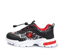 Offizielle Marvel Spider-Man Spidey Spiderman Kinder-Sneaker, athletische Schuhe, Schnürschuhe, bequeme Schuhe, Laufen, Walking, Spiel, schwarz/rot, 31 EU
