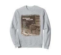 Offizielle Morgan Wallen Tracklist Sweatshirt, Unisex für Erwachsene, Grau Meliert, XL