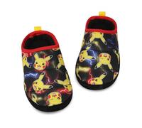 Offizielle Pokemon Pikachu Kinder Jungen Mädchen Hausschuhe, warmes Fleecefutter, gepolsterte Innensohle, exklusives Design mit lebendigem Charakterdruck, einfache Slip-on-Hausschuhe, rutschfeste