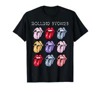 Offizielle The Rolling Stones HD Multi Color Tongue T-Shirt
