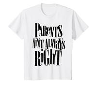 Offizielle Yungblud-Eltern haben Nicht Immer Recht T-Shirt, Kinder, Weiß, 152