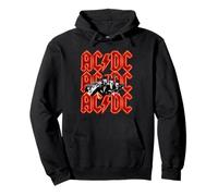 Offizielles AC/DC Angus and Brian Red Lightning Logo Rock Pullover Hoodie