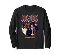 Offizielles AC/DC Highway to Hell Circle Rock Musik Band Langarmshirt, Unisex für Erwachsene, Schwarz, XXL