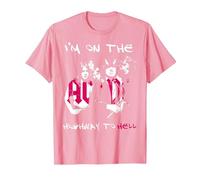 Offizielles AC/DC Highway to Hell Rockband T-Shirt, Herren, Rosa, L